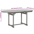 vidaXL Solid Acacia Wood Medium Extendable Garden Dining Set in Gray