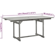 vidaXL Solid Acacia Wood Standard Extendable Garden Dining Set in Gray