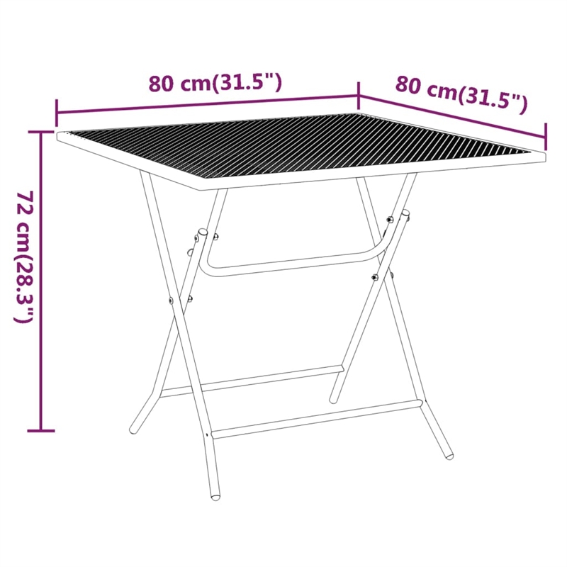 vidaXL Garden Dining Set in Anthracite/Gray