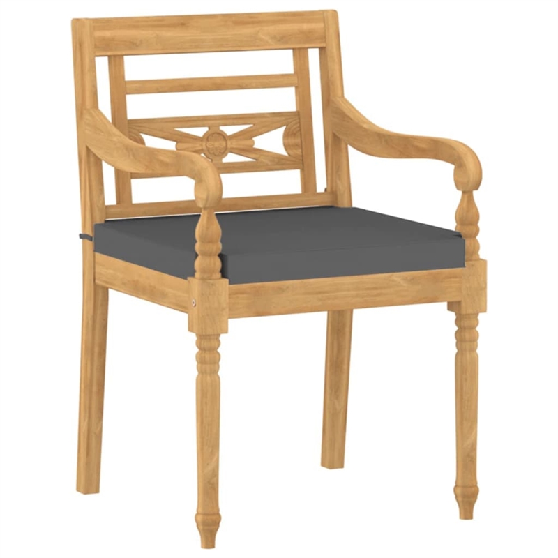 vidaXL Patio Dining Set Teak Fine Sanded Teak Hardwood Medium - Set of 4