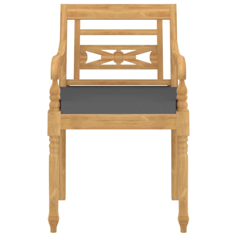 vidaXL Patio Dining Set Teak Fine Sanded Teak Hardwood Medium - Set of 4