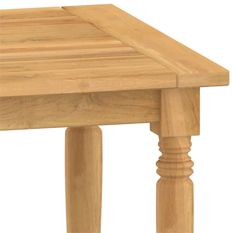 vidaXL Patio Dining Set Teak Fine Sanded Teak Hardwood Medium - Set of 4