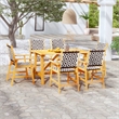 vidaXL 7PC Solid Acacia Wood Garden Dining Set in Brown