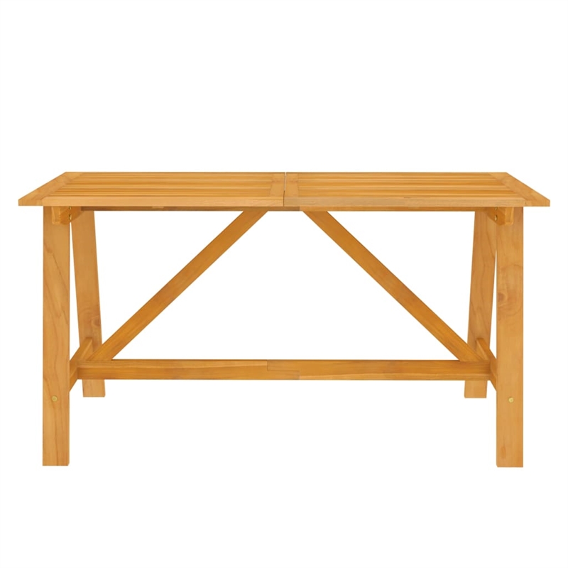 vidaXL 7PC Solid Acacia Wood Garden Dining Set in Brown