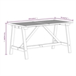 vidaXL 7PC Solid Acacia Wood Garden Dining Set in Brown