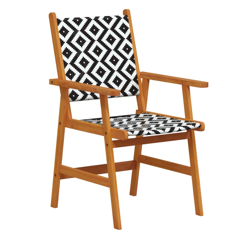 vidaXL Large Solid Acacia Wood Garden Dining Set in Brown