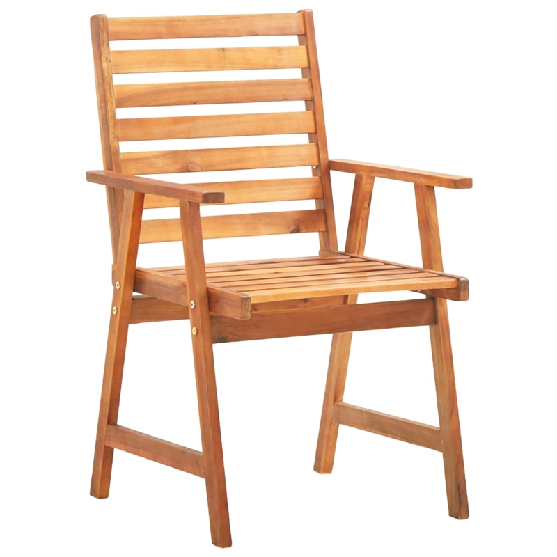 vidaXL Solid Acacia Wood Garden Dining Set in Brown