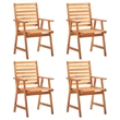 vidaXL Solid Acacia Wood Garden Dining Set in Brown