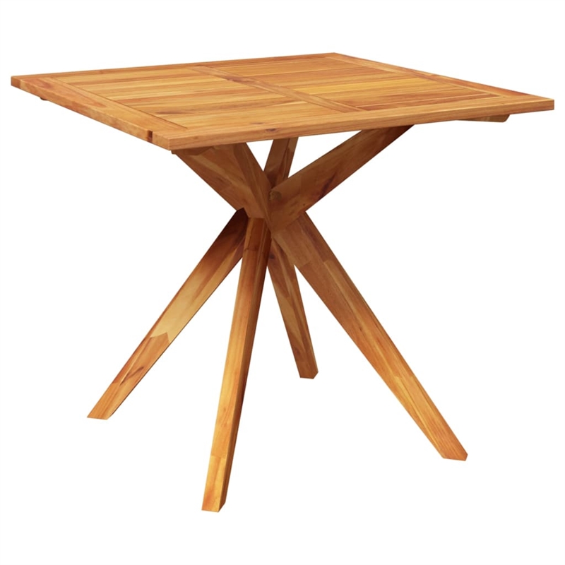 vidaXL Solid Acacia Wood Garden Dining Set in Brown