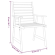 vidaXL Solid Acacia Wood Garden Dining Set in Brown