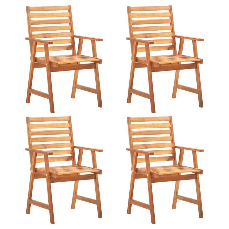 vidaXL 5PC Solid Acacia Wood Garden Dining Set in Brown