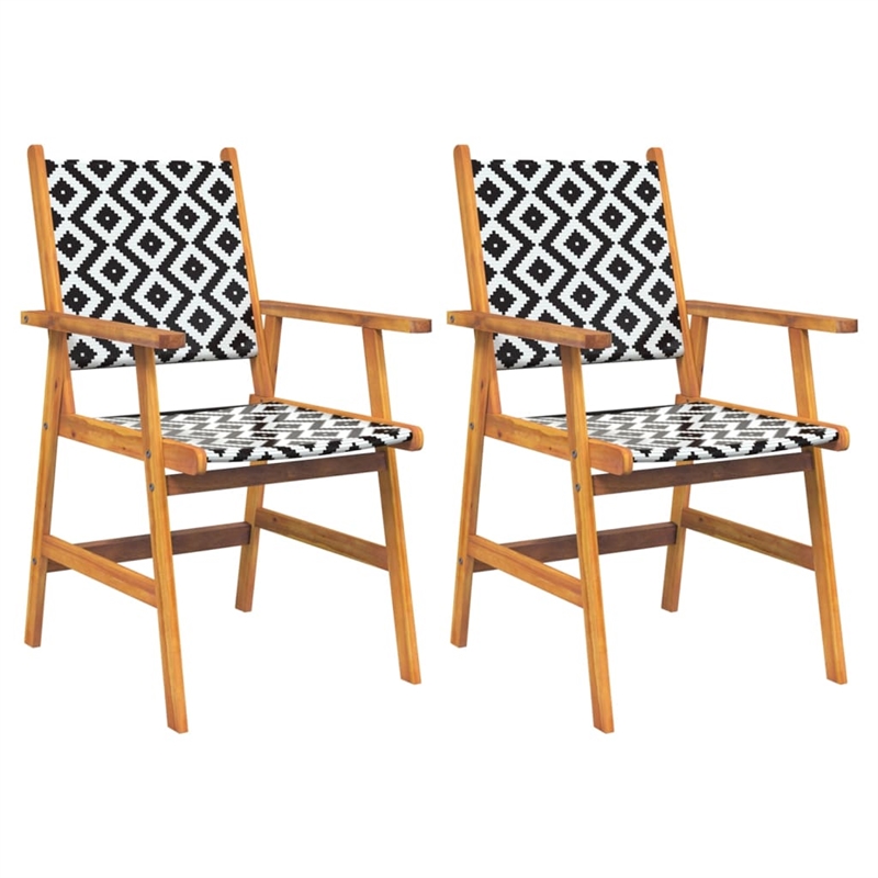 vidaXL Solid Acacia Wood Garden Dining Set in Brown