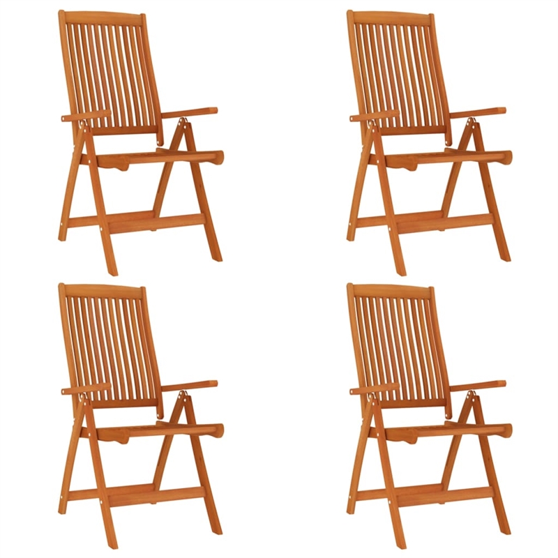 vidaXL Solid Eucalyptus Wood Medium Garden Dining Set in Reddish-Brown
