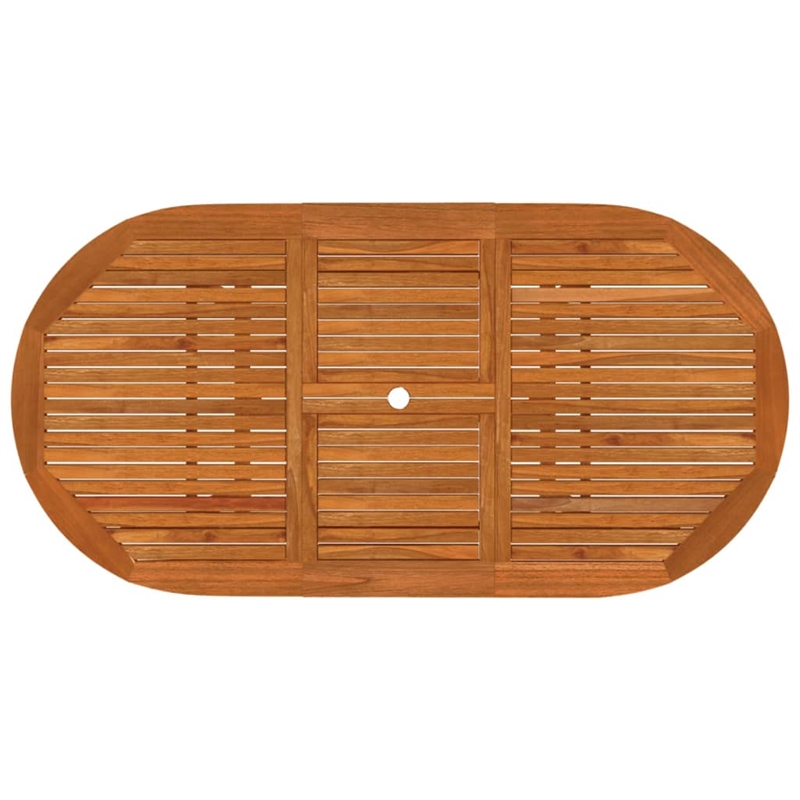 vidaXL Solid Eucalyptus Wood Medium Garden Dining Set in Reddish-Brown