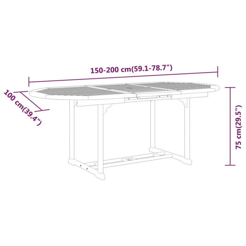 vidaXL Solid Eucalyptus Wood Medium Garden Dining Set in Reddish-Brown