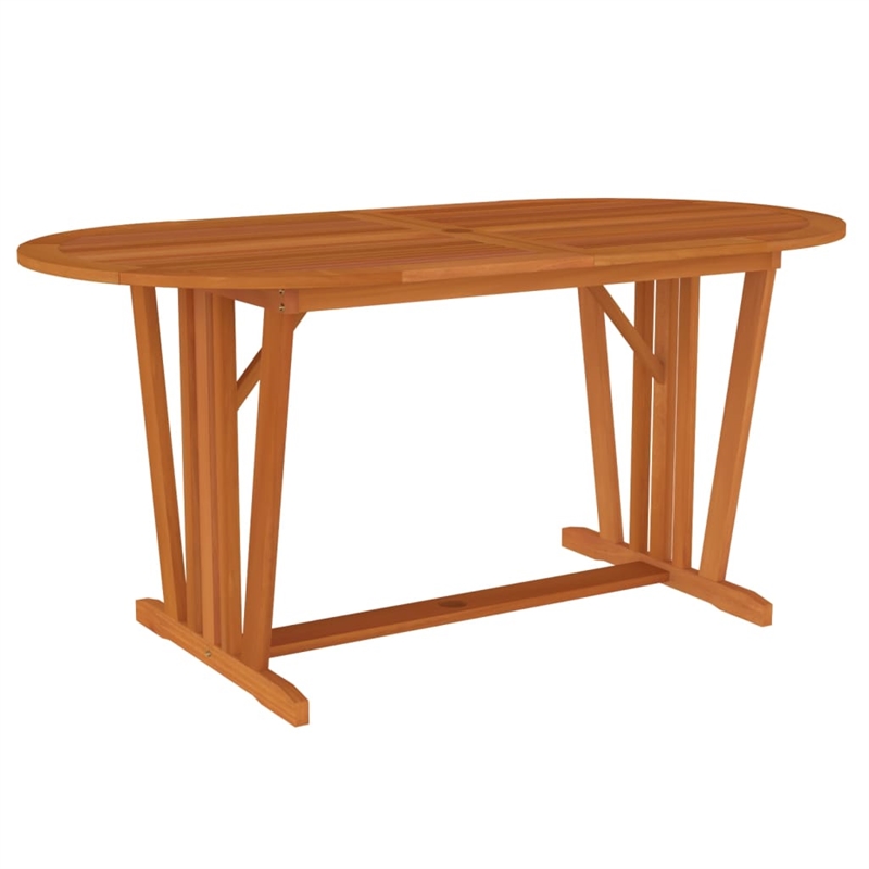 vidaXL Solid Eucalyptus Wood Large Garden Dining Set Reddish-Brown