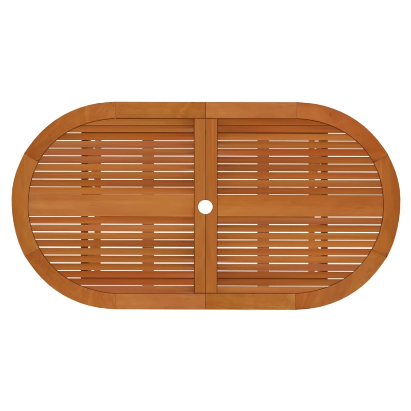 vidaXL Solid Eucalyptus Wood Large Garden Dining Set Reddish-Brown