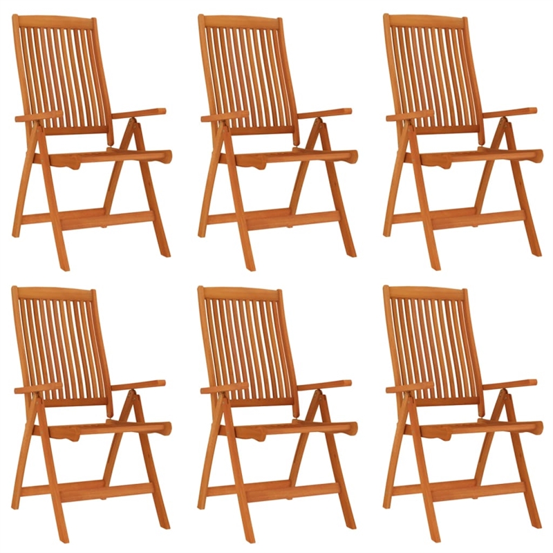 vidaXL Solid Eucalyptus Wood Large Garden Dining Set Reddish-Brown