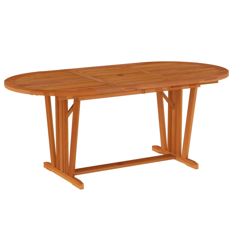 vidaXL Solid Eucalyptus Wood Large Garden Dining Set Reddish-Brown