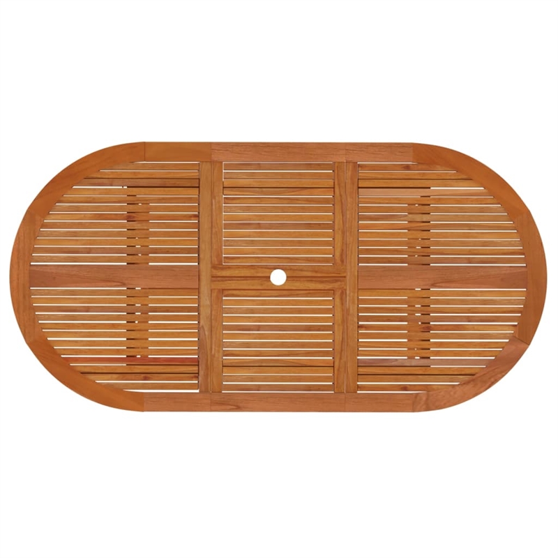 vidaXL Solid Eucalyptus Wood Large Garden Dining Set Reddish-Brown