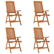 vidaXL Solid Eucalyptus Wood Extendable Garden Dining Set Reddish-Brown