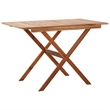 vidaXL Solid Acacia Wood Medium Removable Covers Garden Dining Set in Brown