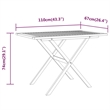 vidaXL Solid Acacia Wood Medium Removable Covers Garden Dining Set in Brown