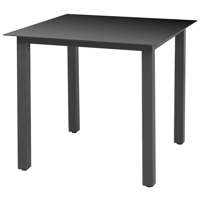 vidaXL PE Rattan & Steel Medium Dining Set in Black
