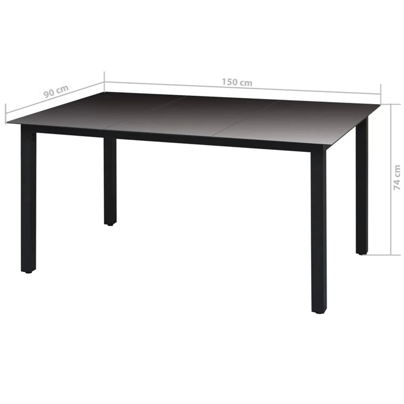 vidaXL Dining Set in Beige/Cream White/Black