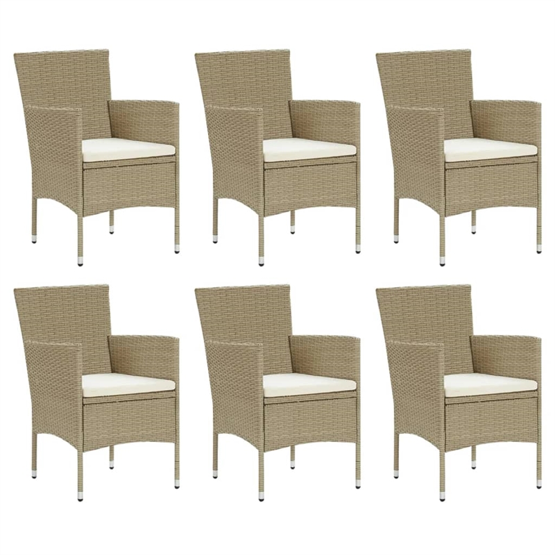 vidaXL Dining Set in Beige/Cream White/Black