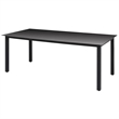 vidaXL Dining Set in Beige Chair/Cream Cushion/Black Table