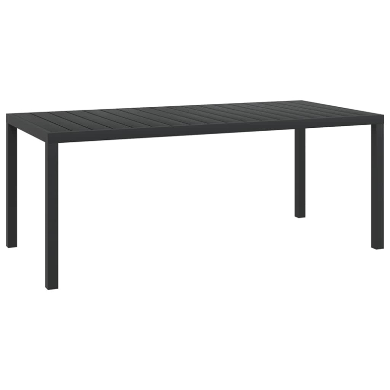 vidaXL PE Rattan & Steel Dining Set in Gray/Black/Dark Gray