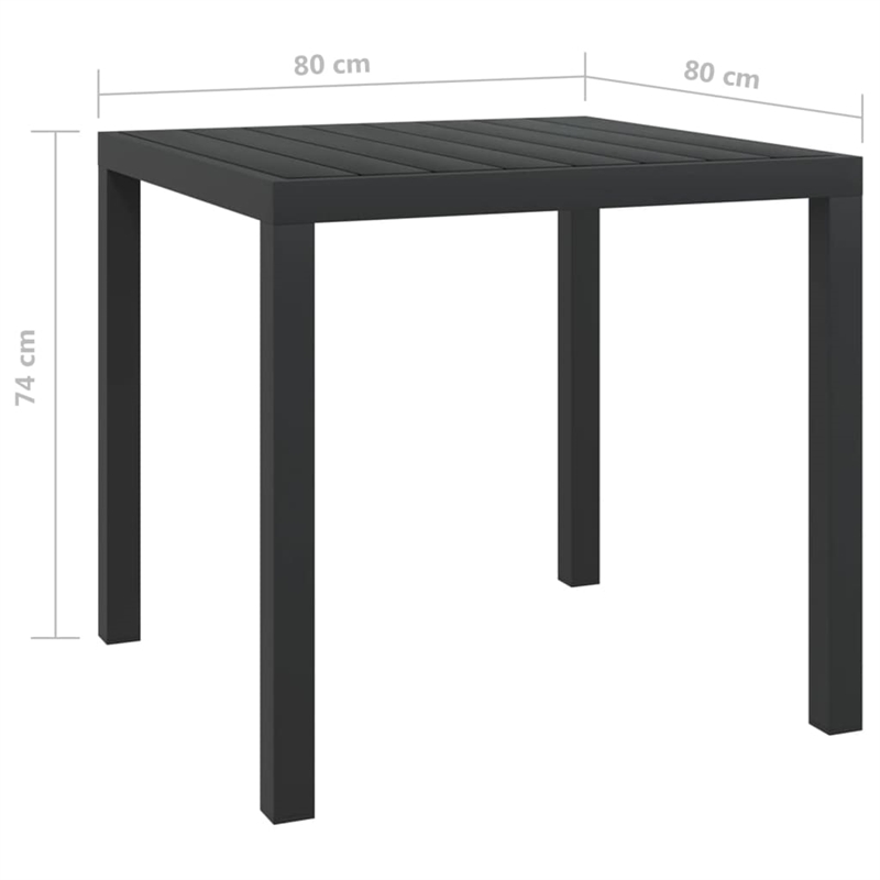vidaXL Dining Set in Gray/Dark Gray/Black/Natural Wood