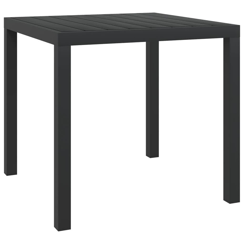 vidaXL Dining Set in Gray/Dark Gray/Black/Natural Wood