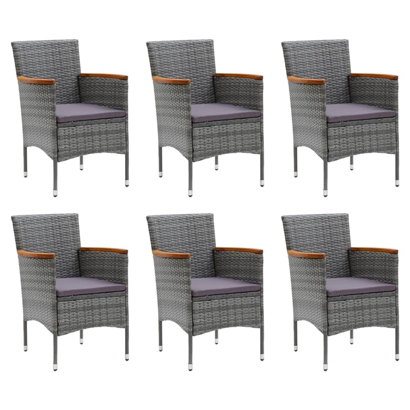 vidaXL Dining Set in Gray/Black/Dark Gray