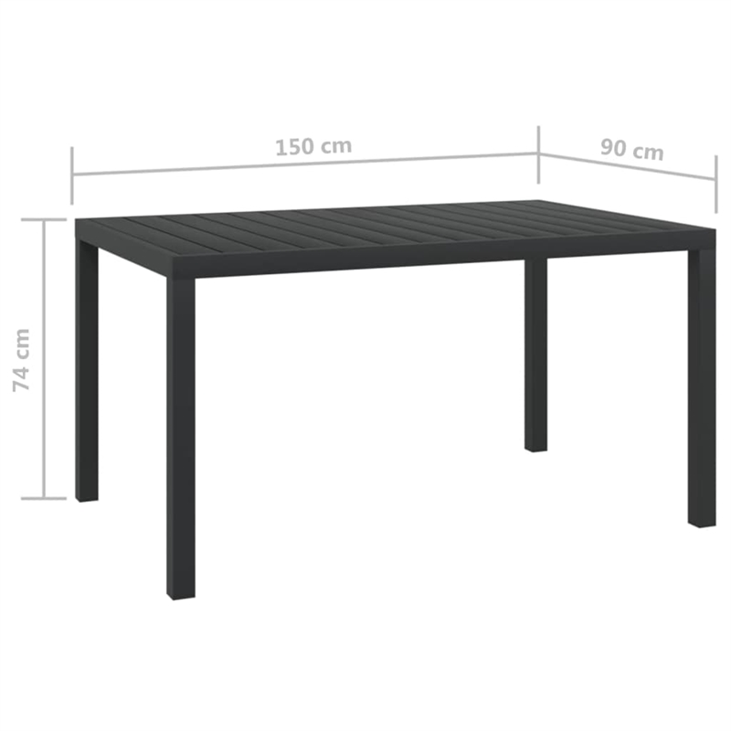 vidaXL Dining Set in Gray/Black/Dark Gray