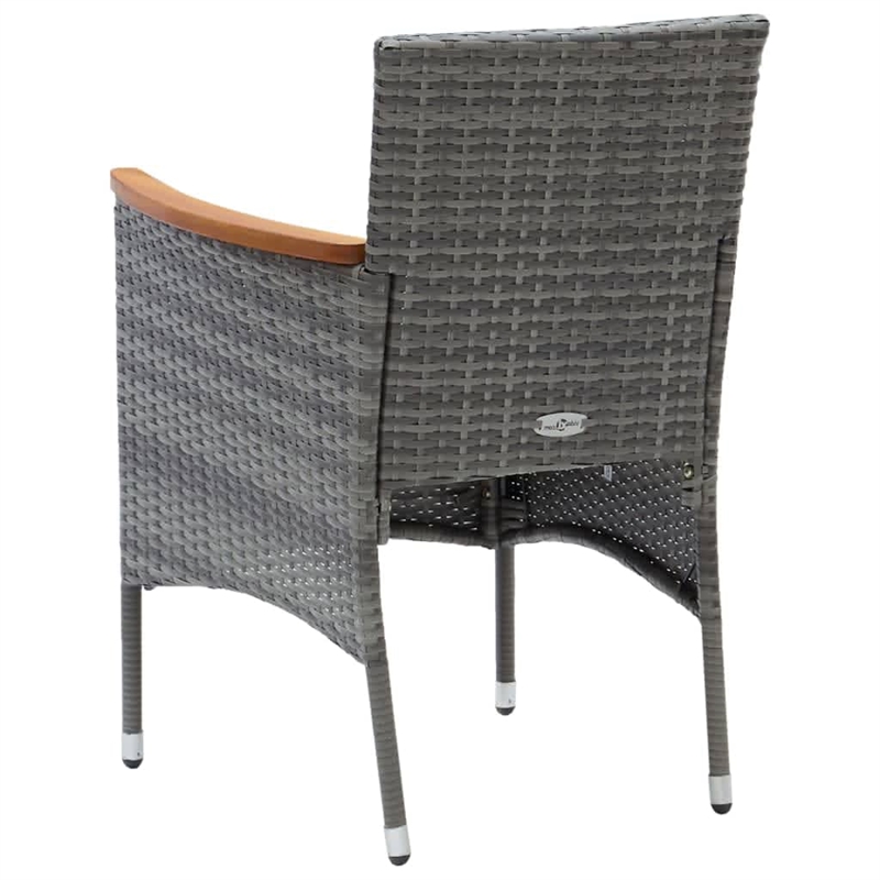 vidaXL Dining Set in Gray/Black/Dark Gray