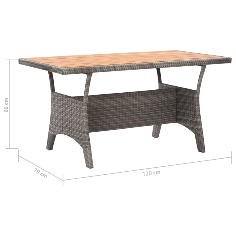 vidaXL 3 Piece  Dining Set in Gray