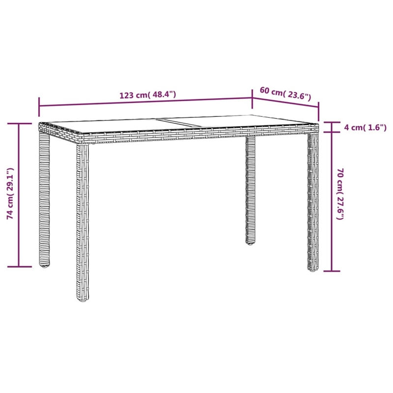 vidaXL Garden Dining Set in Brown and Cream White
