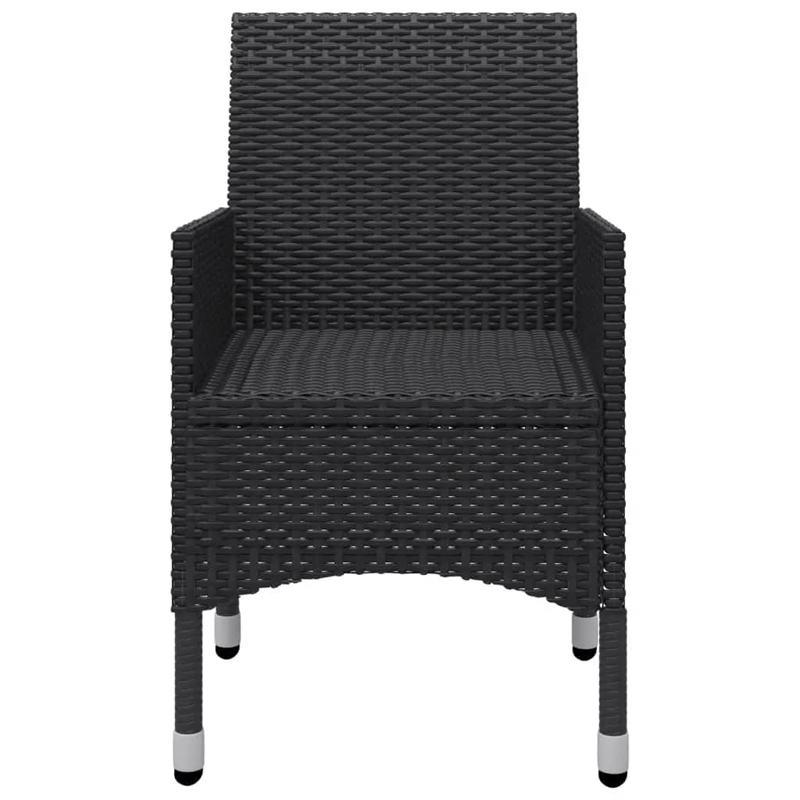 vidaXL Garden Dining Set in Black/Cream White