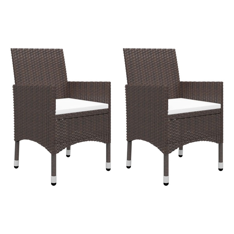 vidaXL Garden Dining Set in Brown/Cream White