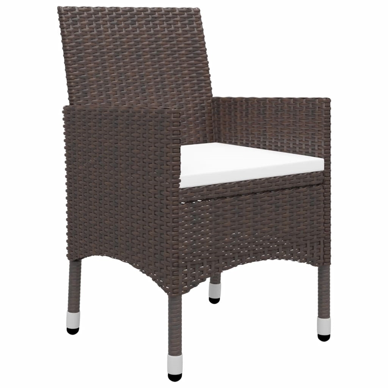 vidaXL Garden Dining Set in Brown/Cream White