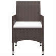 vidaXL Garden Dining Set in Brown/Cream White