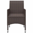 vidaXL Garden Dining Set in Brown/Cream White