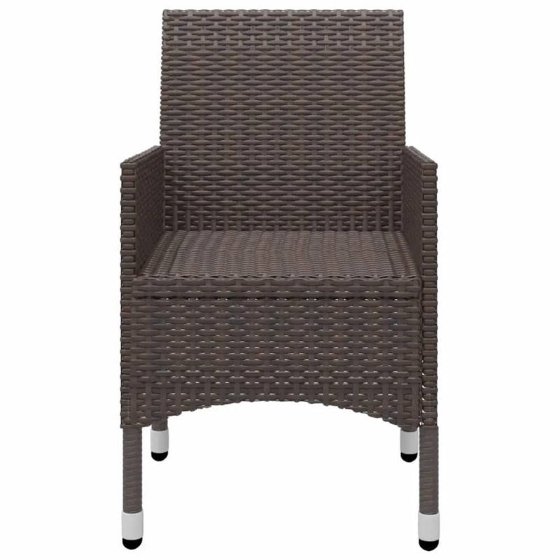 vidaXL Garden Dining Set in Brown/Cream White