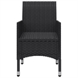 vidaXL Garden Dining Set in Black/Cream White
