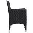 vidaXL Garden Dining Set in Black/Cream White