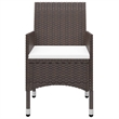 vidaXL Garden Dining Set in Brown/Cream White