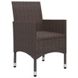 vidaXL Garden Dining Set in Brown/Cream White