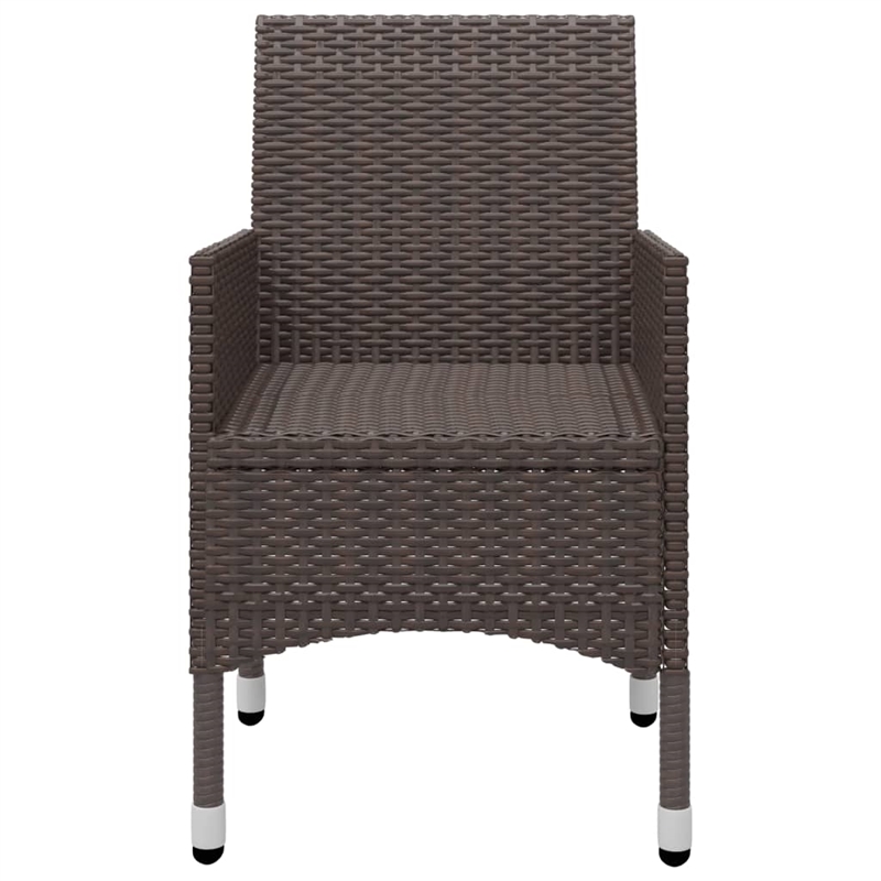 vidaXL Garden Dining Set in Brown/Cream White